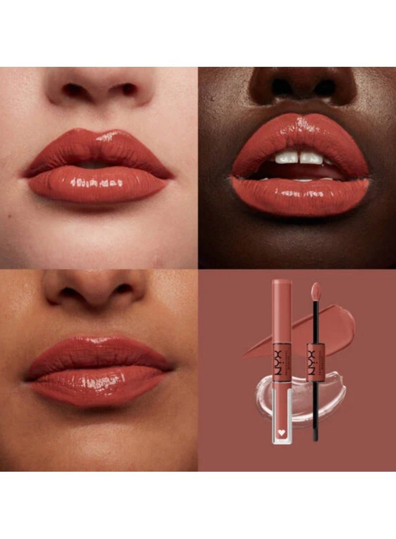 NYX PROFESSIONAL MAKEUP Shine Loud Lipstick with Clear Lip Gloss - Ambition Statement - Image 2