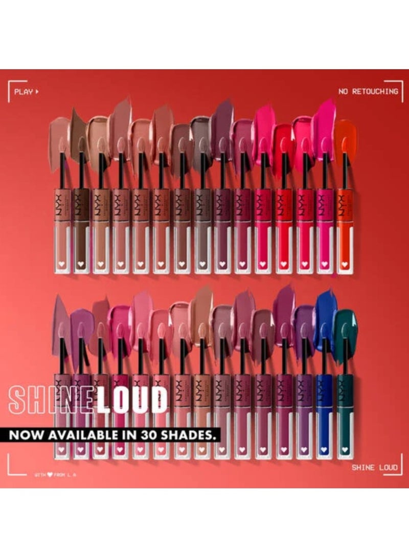 NYX PROFESSIONAL MAKEUP Shine Loud Lipstick with Clear Lip Gloss - Ambition Statement - Image 5
