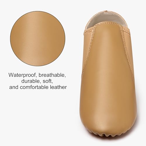 ARCLIBER Brown Jazz Shoes for Women/Big Kid Slip On 4.5M US - Image 3