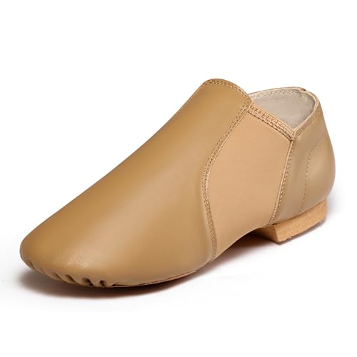 ARCLIBER Brown Jazz Shoes for Women/Big Kid Slip On 4.5M US - Image 1
