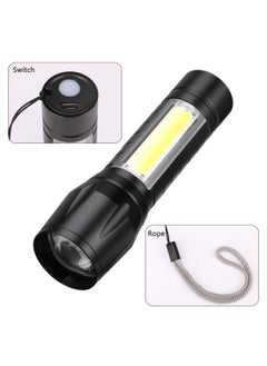 Sarjak Sarjak Rechargeable Spot Torch 2 in 1 Led Flashlight Zoom Torch Mini Size Telescopic Portable Torch with Pen Clip Outdoor Other Camping Aluminum  - Image 2