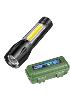 Sarjak Sarjak Rechargeable Spot Torch 2 in 1 Led Flashlight Zoom Torch Mini Size Telescopic Portable Torch with Pen Clip Outdoor Other Camping Aluminum  - Image 1