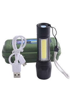 Sarjak Sarjak Rechargeable Spot Torch 2 in 1 Led Flashlight Zoom Torch Mini Size Telescopic Portable Torch with Pen Clip Outdoor Other Camping Aluminum  - Image 3