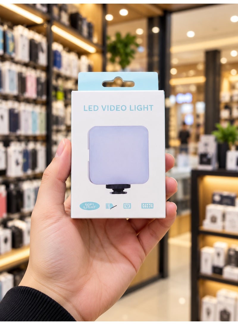 Mini LED Video Light, Portable Soft Fill Light for Camera and Mobile Photography, Compact Photography Lighting for Video Recording, Selfie, Vlogging, Live Streaming, TikTok, YouTube and Content Creation