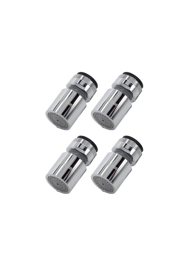 ECO365 Rotatable(360°) Swivel Dual Flow X22 Chrome Finish Aerator (Pack of 4) | Fits in both Inner(24mm) & Outer(22mm) Threaded Taps | Tap Extender with Jet & Eco Flow for Maximum Water Saving - Image 1