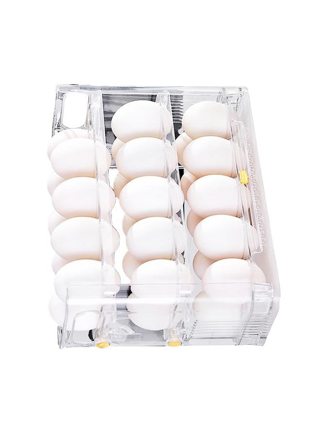 Thoraya Refrigerator Egg Holder Space Saving Kitchen Egg Organizer Reversible Installation Plastic Egg Storage Container for Home  - Image 2