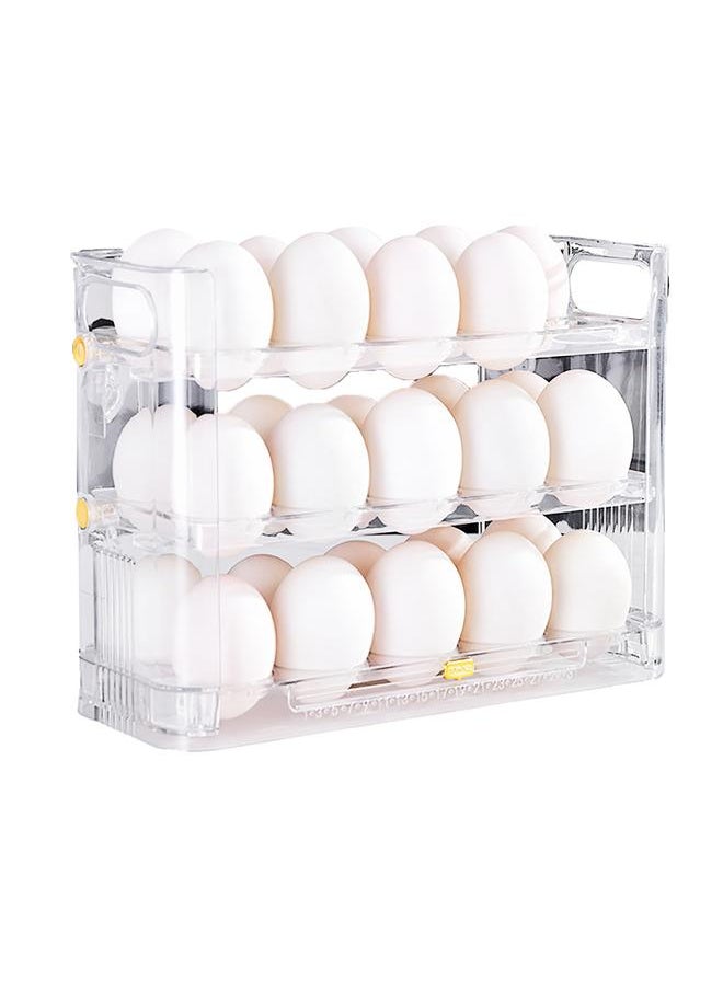 Thoraya Refrigerator Egg Holder Space Saving Kitchen Egg Organizer Reversible Installation Plastic Egg Storage Container for Home  - Image 1