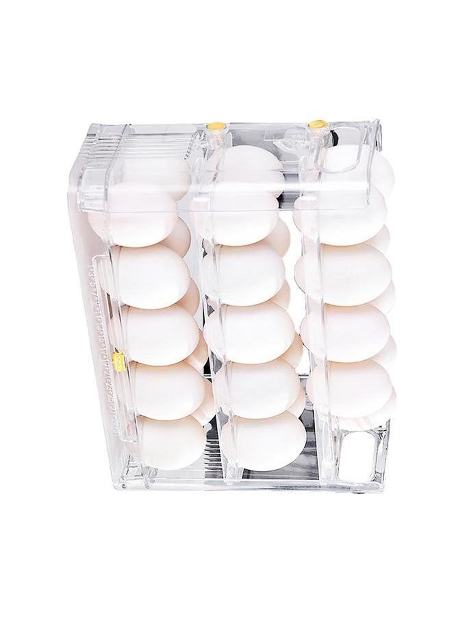 Thoraya Refrigerator Egg Holder Space Saving Kitchen Egg Organizer Reversible Installation Plastic Egg Storage Container for Home  - Image 3