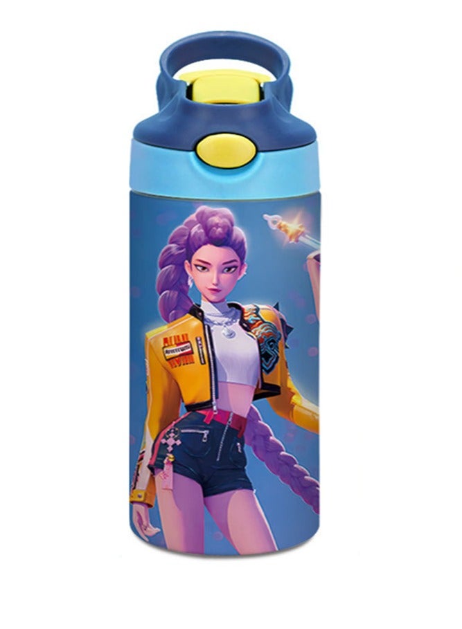 general K-POP: Demon-Hunting Girl Group Printed Insulated Cup with Direct Drinking Straw Dual Use Easy to Carry Can Be Gifted to Fans and Friends - Image 1