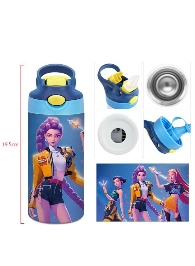 general K-POP: Demon-Hunting Girl Group Printed Insulated Cup with Direct Drinking Straw Dual Use Easy to Carry Can Be Gifted to Fans and Friends - Image 2