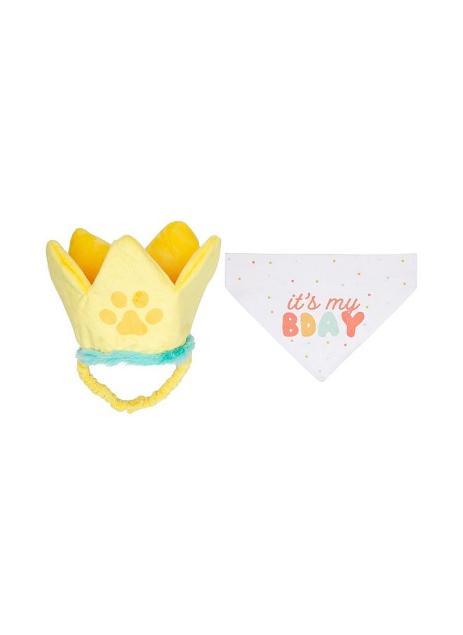 pearhead Pearhead Happy Barkday M/L Bandana Hat Set, Pet Birthday Gift, Dog Birthday Party Accessories, Party Hat and Bandana for Dogs, Pet Owner Must Have Accessories, Medium/Large  - Image 1