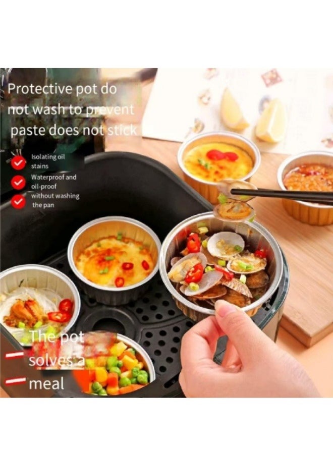 Generic - 20Pcs Tin Paper Box Air Fryer Special Tin Paper Box Food Grade Baking Oven Aluminum Foil Tray - Image 1