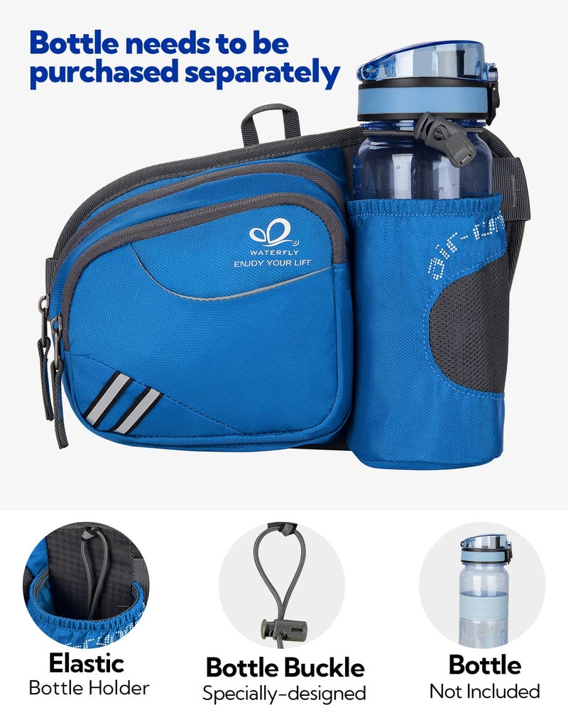 WATERFLY Fanny Pack Waist Bag: Waist Pack for Women Men with Water Bottle Holder Hiking Fanny Pack for Running Walking DogWalking Travel Cycling - Image 3