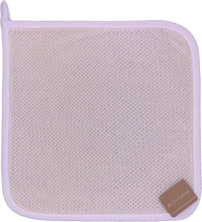 MrCuishop 4 pcsset 2 Soft Weave Home Spa Exfoliating Face and Body Wash Cloths DualTextured for Shower 2 Bath Spa Puff Scrubber Ball Remove Dead Skin Great for Skin Care in the Bath Rich Foams Bubble - Image 4