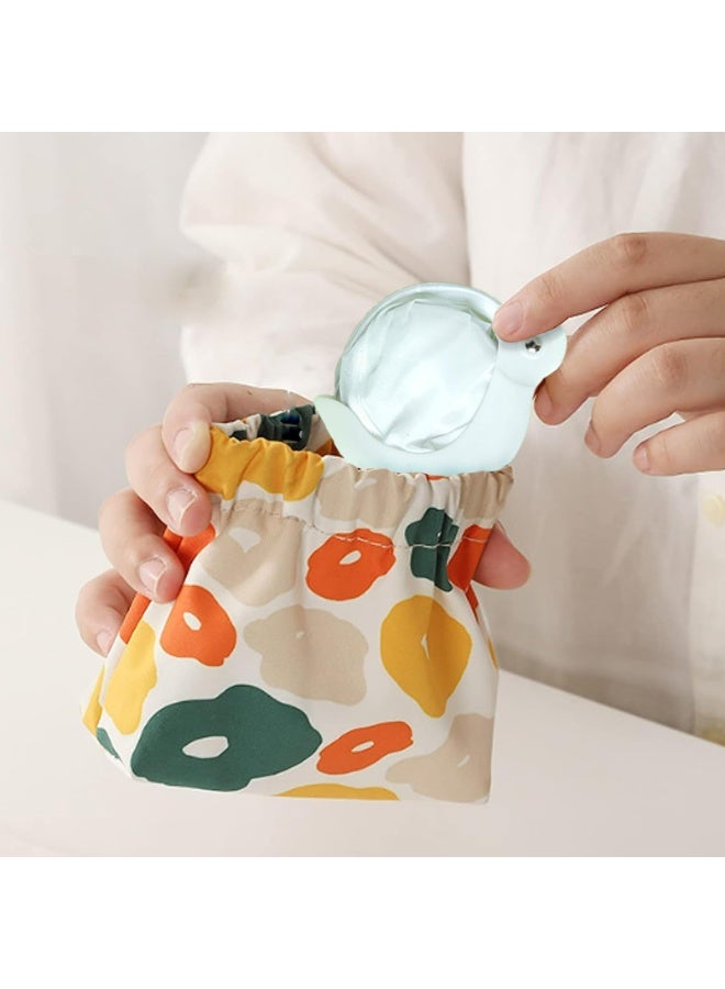 CMGTYYD 2 Pcs Foldable Round Hand Fan, White, One Size, Wearable Fan, Both Indoor & Outdoor, Foldable Hand Fan - Image 3