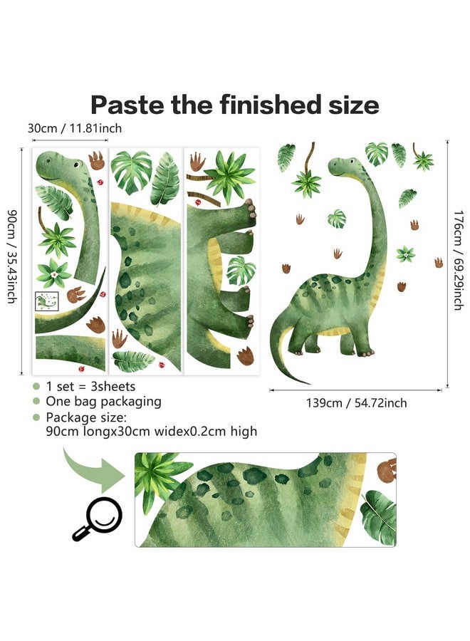 Sunoyar Large Dinosaur Wall Decals for Boys Room, Sunoyar Removable Dinosaur Wall Stickers, Self-Adhesive DIY Peel & Stick Dino Wall Decals for Nursery Daycare - Image 2