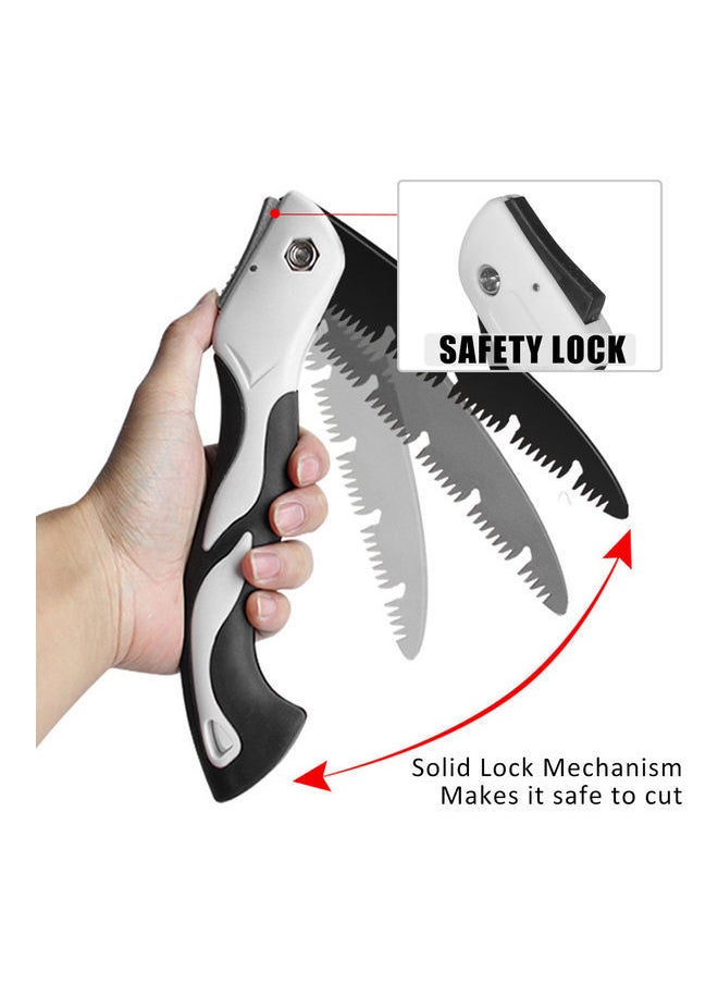 NIBEMINENT Non-Slip Folding Pruning Saw Black/White  - Image 3