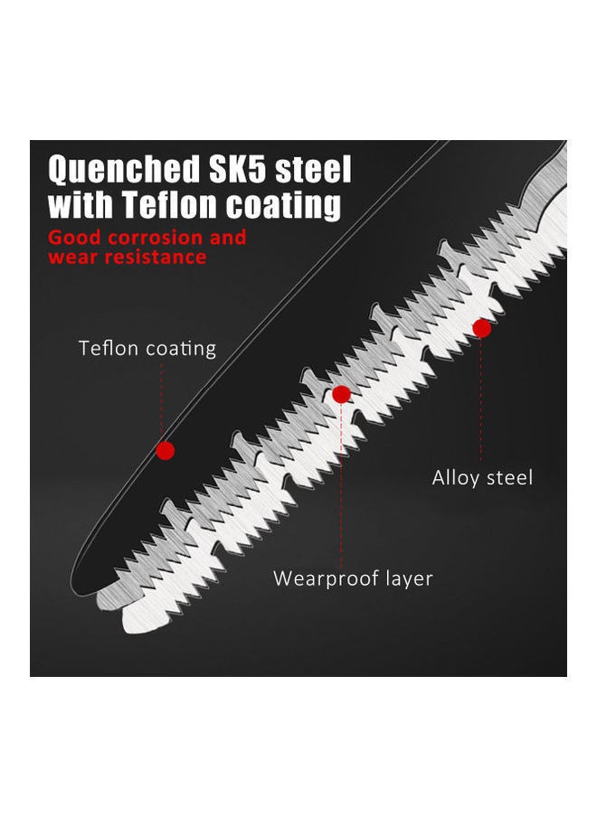 NIBEMINENT Non-Slip Folding Pruning Saw Black/White  - Image 2