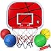 Amarlozn Mini Indoor Basketball Hoop Set for Kids Wall Mount Basketball Hoop Over Door with 4 Small Replacement Basketballs ABS Backboard Metal Rim Goal Sport Party Activity Toys for Office Room Pool - Image 3