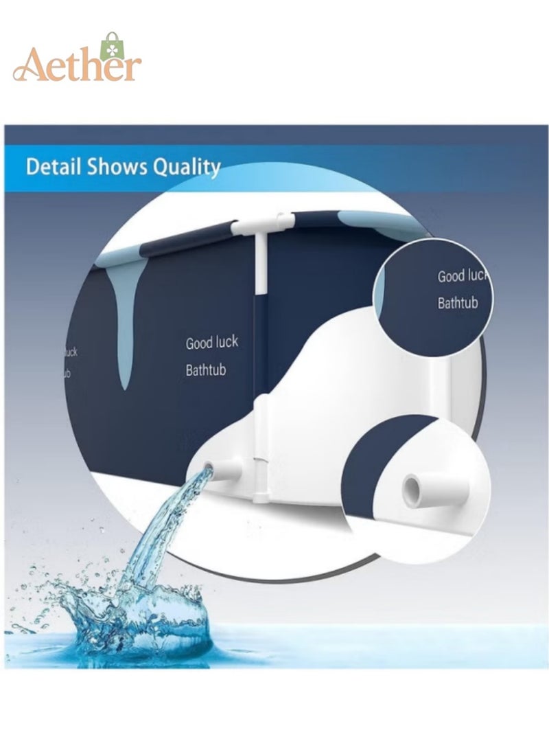 AETHER Extra Large Foldable Bathtub Freestanding Soaking Bathing Tub for Adult Bathroom Folding SPA Tub for Shower Stall, Separate Family Bathroom SPA Tub for Hot Ice Bath - Image 5