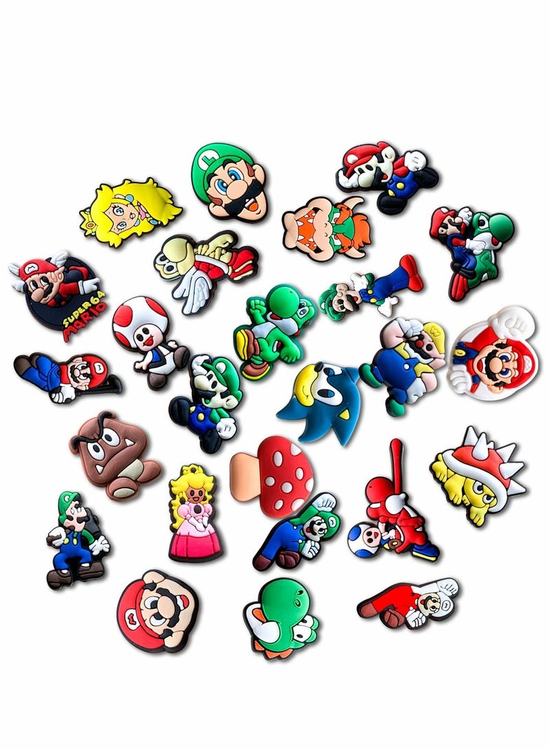 Shoe Decoration Charms, 25 Pcs Croc Pins Sandals Buckle Party Birthday Gift Bracelet Wristband Decorations for Adult Men Women Kids - Image 3