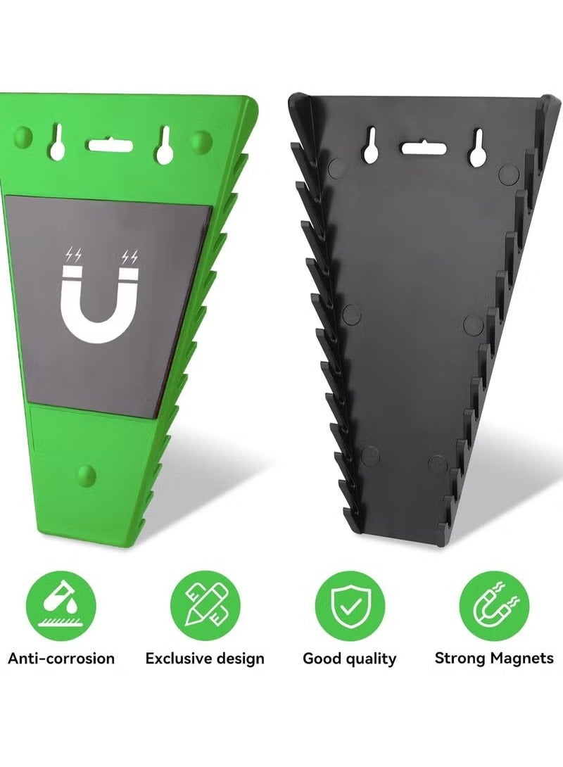 General 2Pack Magnetic Wrench Organizer wrench rack Tool Trays, Premium Quality Wrench Holder SAE(1/4" - 1/16") and Metric(6mm-24mm)  - Image 2