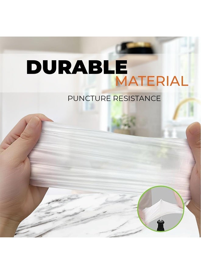 DUNISO 200Pcs Disposable Gloves Multipurpose TPE Heavy Duty Non-Sterile Plastics Gloves Transparent Waterproof Disposable Gloves Use for Food, Safety, Cleaning, Barber Shop, Garage etc - Image 3