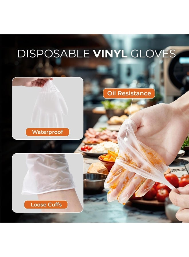 DUNISO 200Pcs Disposable Gloves Multipurpose TPE Heavy Duty Non-Sterile Plastics Gloves Transparent Waterproof Disposable Gloves Use for Food, Safety, Cleaning, Barber Shop, Garage etc - Image 4