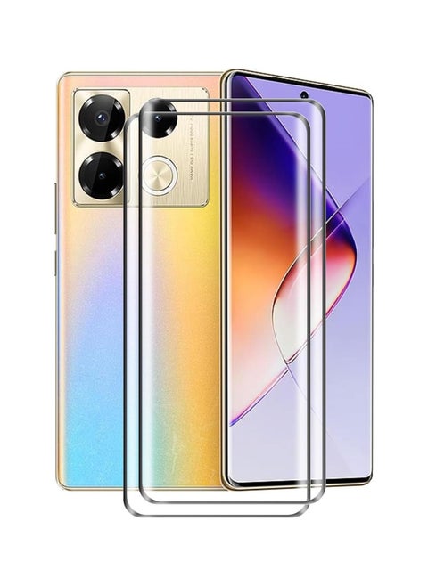 Infinix Note 40 Pro Plus Screen Protector Tempered Glass Full Adhesive Full Coverage Bubble-Free Anti Scratch HD Clear High Responsive for Infinix Note 40 Pro Plus (2 Pack)