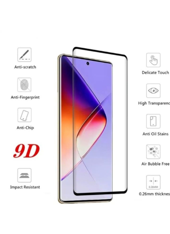 Muzz - Infinix Note 40 Pro Plus Screen Protector Tempered Glass Full Adhesive Full Coverage Bubble-Free Anti Scratch HD Clear High Responsive for Infinix Note 40 Pro Plus (2 Pack) - Image 1