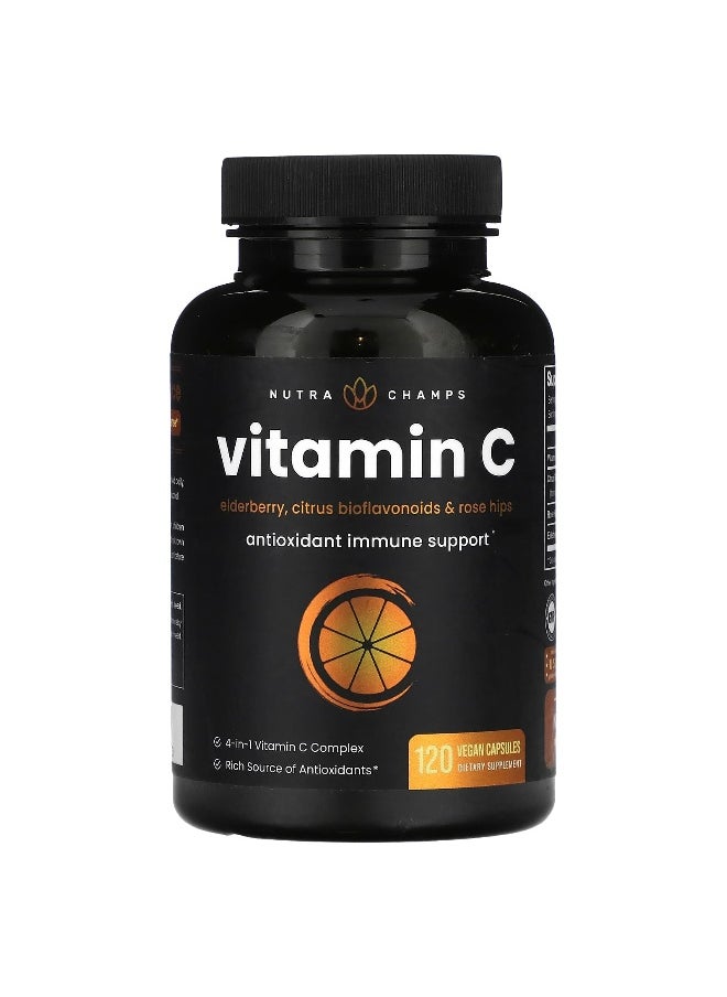 NutraChamps NutraChamps, Vitamin C, 120 Vegan Capsules  - Image 1