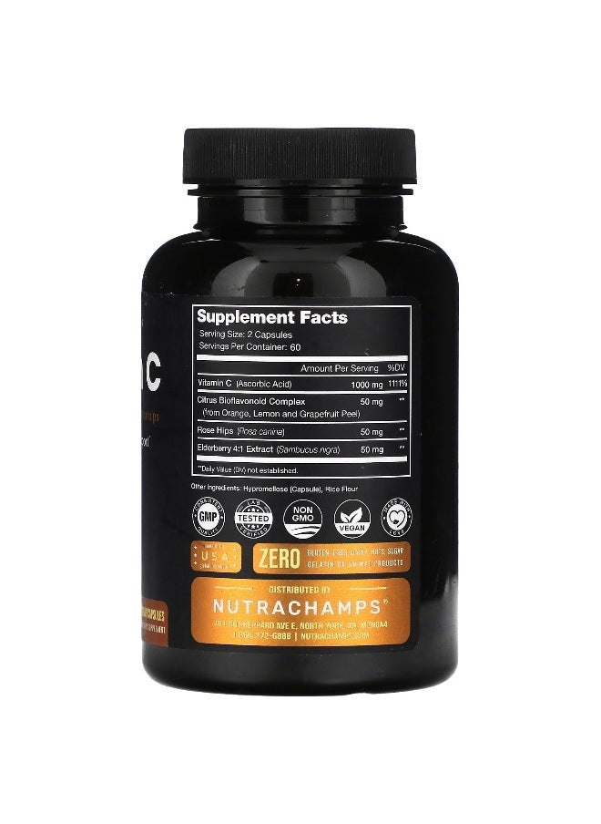 NutraChamps NutraChamps, Vitamin C, 120 Vegan Capsules  - Image 2