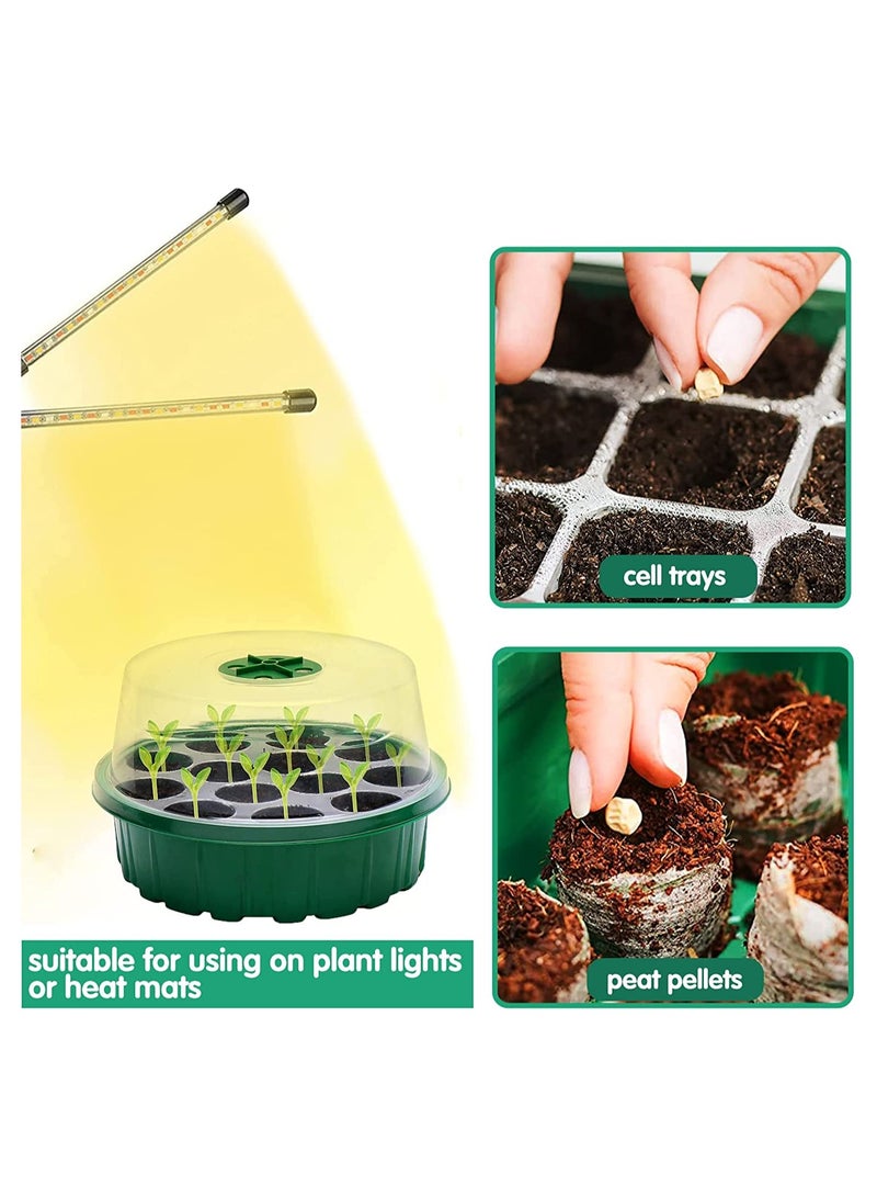 Generic 3-Pack Plant Germination Trays Kit with Lids, Thick Round Seed Propagators for Seed Growing, Ideal for Greenhouse & Garden  - Image 4