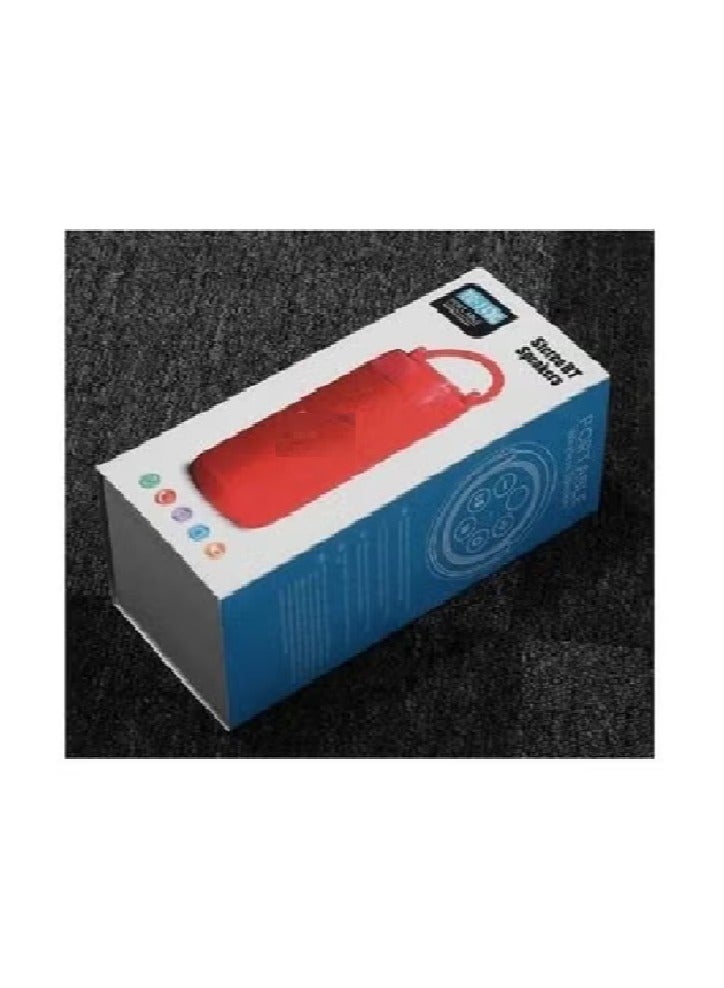 Tg 113c Portable Bluetooth Speaker With Fm Radio Tf Card Aux Surround Bass Subwoofer -RED - Image 2