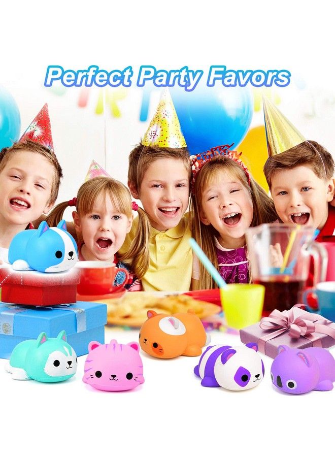 FLY2SKY 6Pcs Jumbo Squishies Slow Rising Squishies Animal Newest Cat Squishy Toys Party Favors Goodies Bags Class Prize Scented & Kawaii Squishys Stress Relief Toys For Adults - Image 5