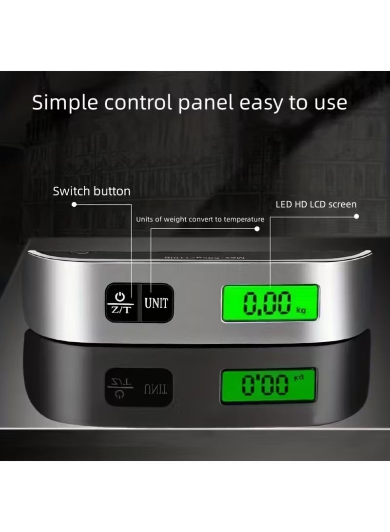 Zedtron Digital Handheld Luggage Hanging Scale – Portable Travel Baggage Weight Scale with Backlit LCD & Auto Lock (110 lb / 50 kg) - Image 4