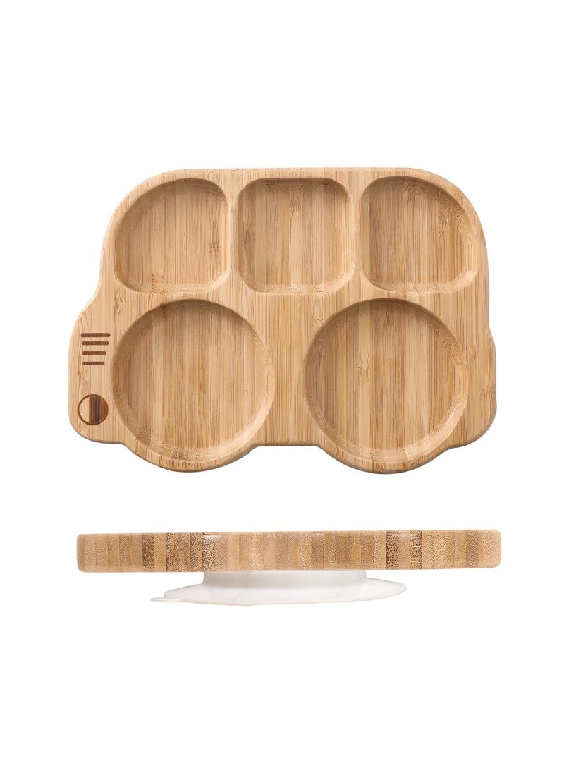 Generic - Cute Cartoon Kids Sectioned Dinner PlateCar plate marble color Car plate marble color - Image 1
