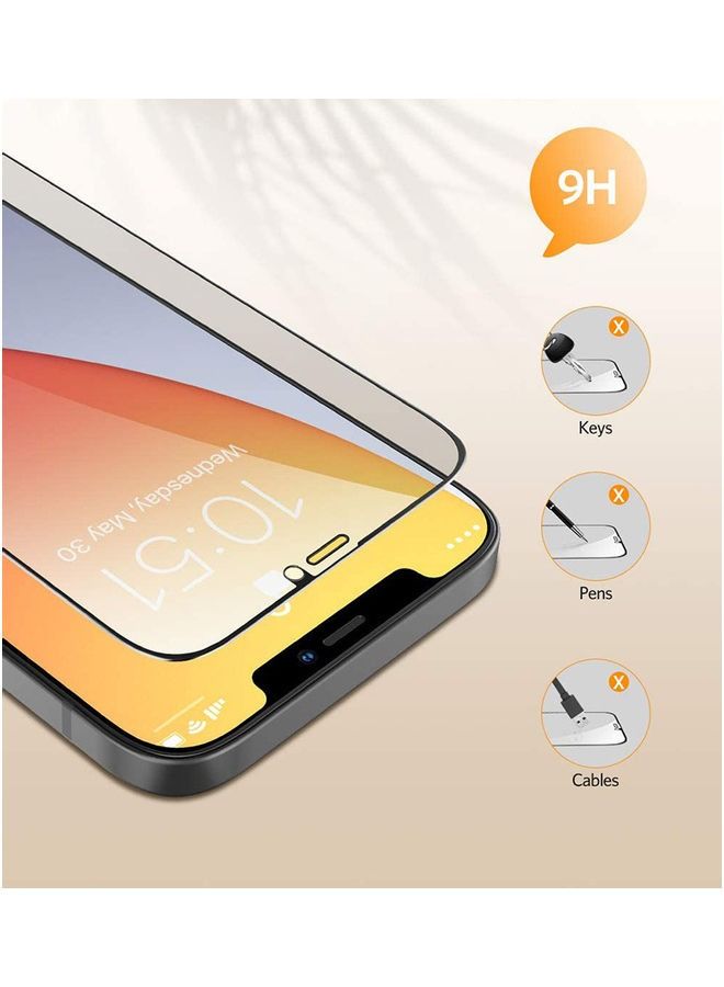 Privacy Full Screen Tempered Glass Screen Protector For Apple iPhone 12 Pro Black - Image 5