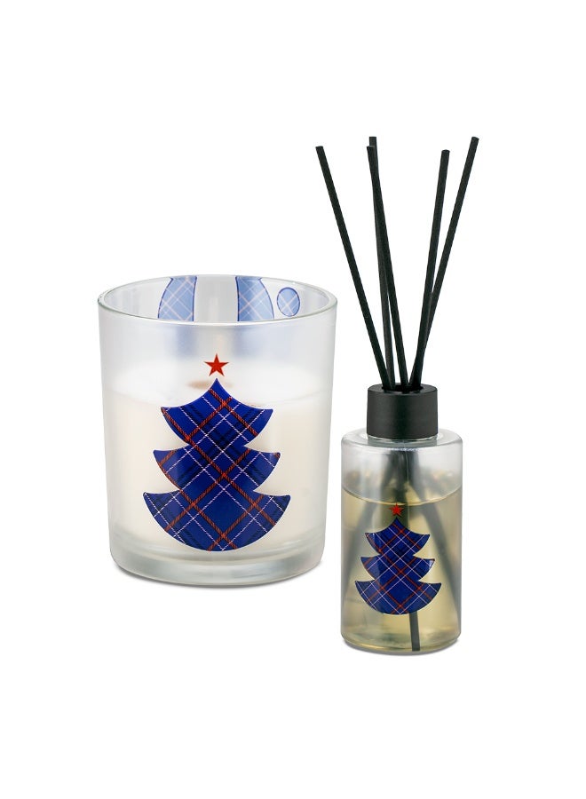 Aroma Home Joy Meri Christmas & New Year Orange & Cloves Gift Set, Scented Reed Diffuser 100ml & Candle 150g, Red, Made in Poland - Image 2