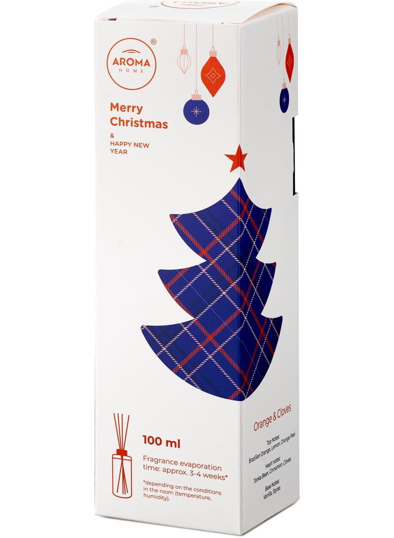 Aroma Home Joy Meri Christmas & New Year Orange & Cloves Gift Set, Scented Reed Diffuser 100ml & Candle 150g, Red, Made in Poland - Image 5