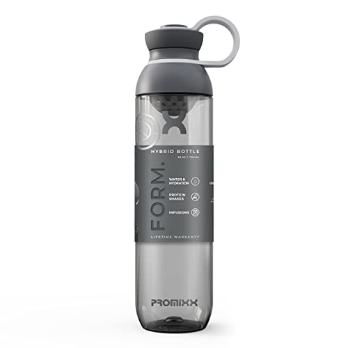 Promixx FORM Water Bottle - Premium Large Water Bottles for Hydration, Infusions and Supplements - Lifetime Durability, Leakproof Water Bottle BPA Free - 26oz / 760ml, Graphite Gray - Image 1