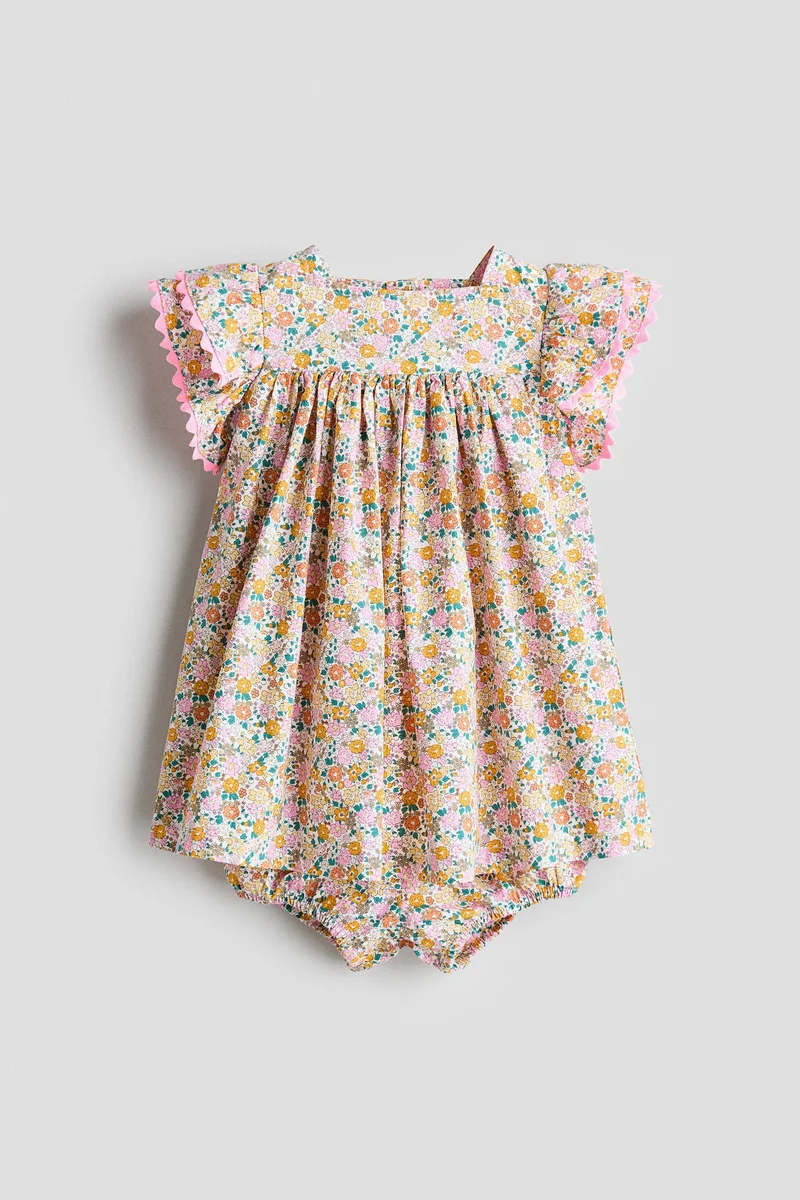 H&M 2-piece cotton dress and bloomers set