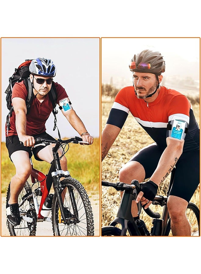 زوريا 2 قطعة حامل شارة الذراع ، حامل بطاقة اسم بلاستيكي واضح ، مع حزام قابل للتعديل لتمرير العمل حجم عالمي (أسود) - Image 5