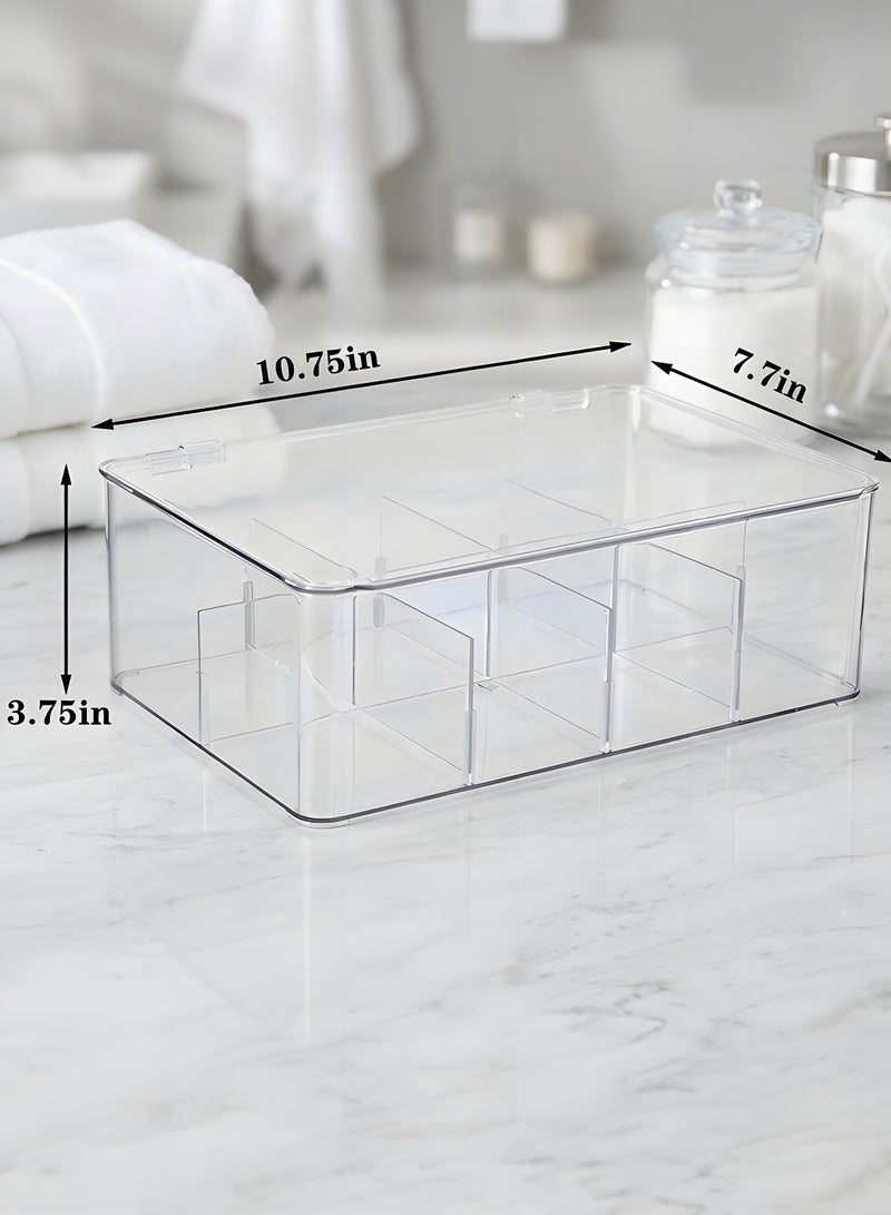 Beauenty Tea Bag Organizer,Stackable Tea Bag Storage with Lid,Coffee and Tea Organizer for Kitchen Pantry Cabinets and Countertops, Holder for Tea Bags,Coffee,Sugar Packets,Condiments,Small Packets - Image 5