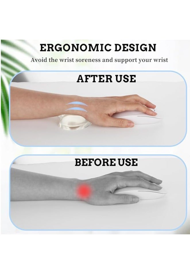 تمر (فاكهة) 【تصميم مريح】 وسادة معصم من جل السيليكون للماوس ولوحة المفاتيح، مقاومة للانزلاق، مضادة للماء ومريحة للحمل، مثالية للاعبين ومستخدمي المكاتب وأجهزة الكمبيوتر المحمولة - Image 2