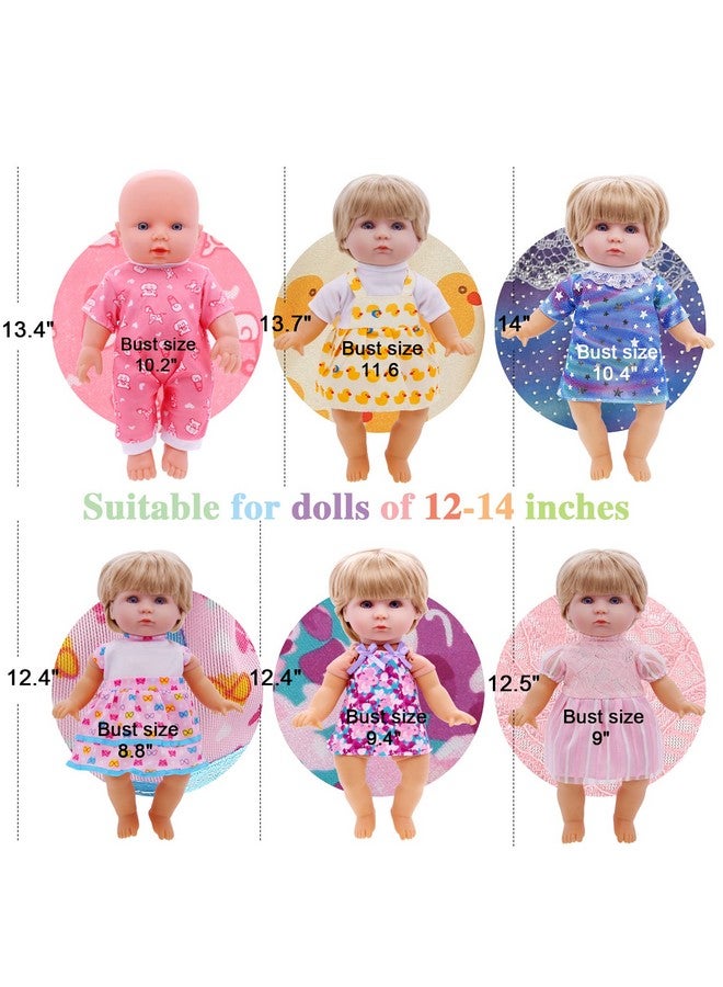 Digabi Girl Doll Clothes And Accessories 12 Sets Doll Clothes For 12 Inch Dolls Alivebaby Doll Clothes Dress Pajamas Swimsuits Lovely Baby Doll Outfits Accessories For Christmas Birthday For Little Girl - Image 5