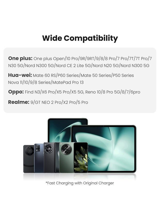 Fasgear Warp Charge 30W Cable for Oneplus 7 Pro 7T, 1 Pack 6ft/1.8m Dash Charging USB C Cable Fast Charge Nylon Braided Data Sync USB Type C Cable for Oneplus 7 6T 6 5T 5 3T (6ft, Red) - Image 4