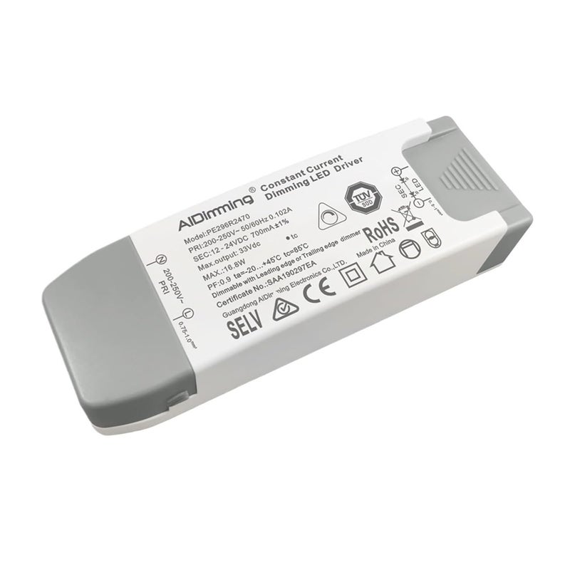 مصدر طاقة قابل للتحكم بواسطة تراياك (Triac dimmable Power Supply)، مصدر طاقة لتخفيف سطوع الإضاءة LED بتقنية القطع الخلفي (LED Back-Cut dimming Power Supply)، مصدر طاقة لتخفيف سطوع الإضاءة السفلية (Downlight dimming Power Supply) بقدرة 15 واط. - Image 1