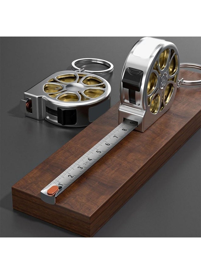 شريط قياس متري من الفولاذ المقاوم للصدأ مقاس 78.74 بوصة، مسطرة قابلة للسحب مقاومة للماء والصدأ بتصميم مجوف لسهولة التنظيف والحمل في الجيب (ذهبي) - Image 5