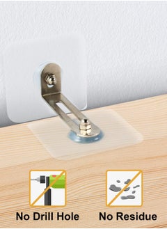 KASTWAVE Furniture Wall Anchors Adhesive No Drill, Anti-dump Furniture for Baby Proofing, Furniture Wall Anchors Prevent Baby Pets from Falling Furniture, Secure Bookcase Dresser to Wall - No Screws（10 Pcs）  - Image 3